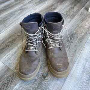 SOREL Men's Grey Brown Lace Up Leather Boots